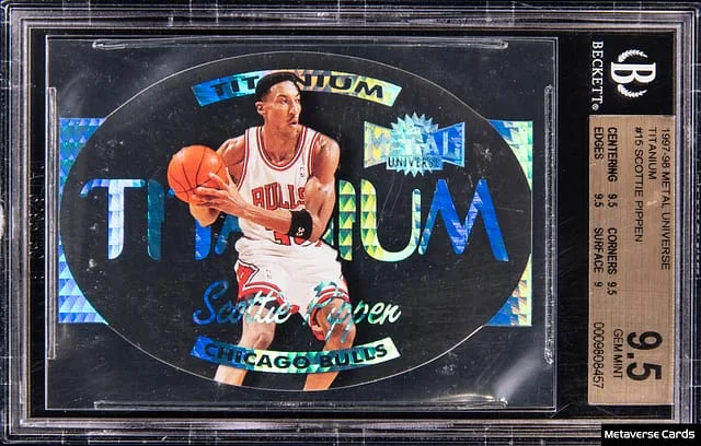 1997-98 SkyBox Metal Universe Scottie Pippen Titanium #15 card image