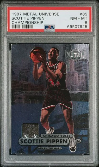 1997-98 SkyBox Metal Universe Scottie Pippen Championship Precious Metal Gems (PMG) #85 card image