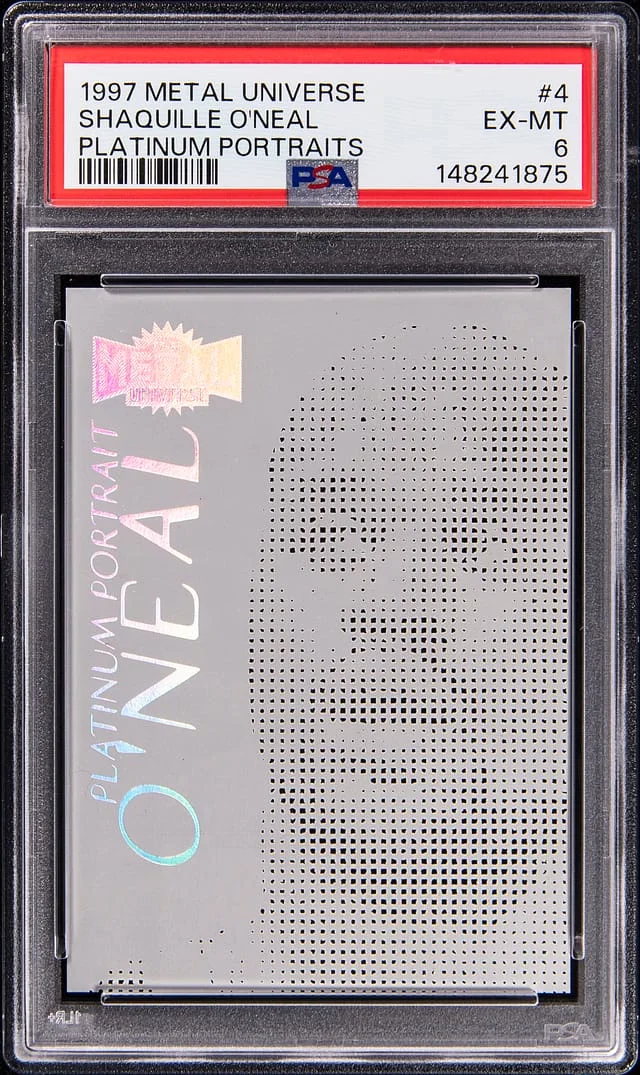 1997-98 SkyBox Metal Universe Shaquille O'Neal Platinum Portraits #4 card image