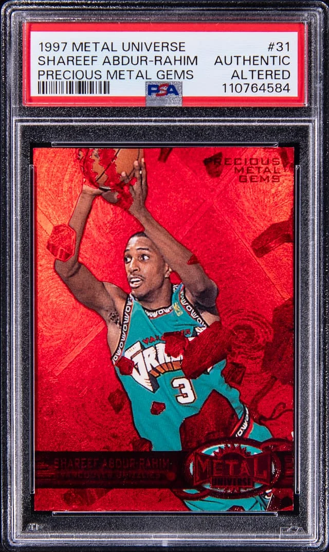 1997-98 SkyBox Metal Universe Shareef Abdur-Rahim Precious Metal Gems (PMG) Red #31 card image