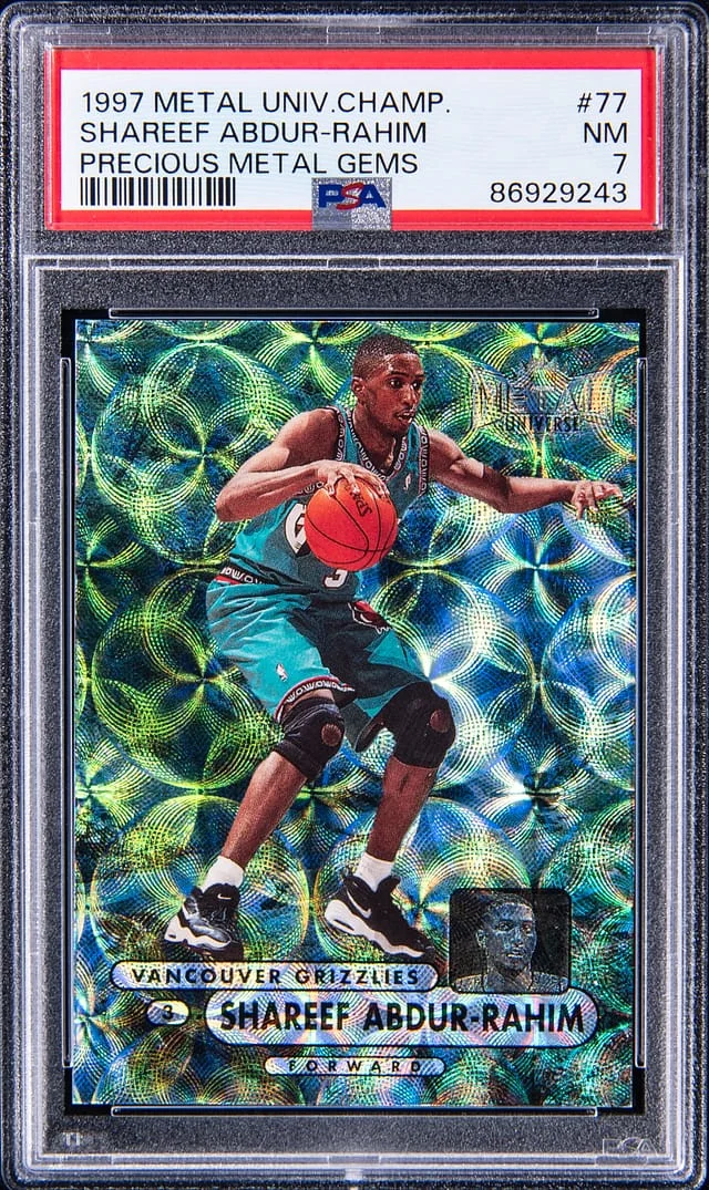 1997-98 SkyBox Metal Universe Shareef Abdur-Rahim Championship Precious Metal Gems (PMG) #77 card image