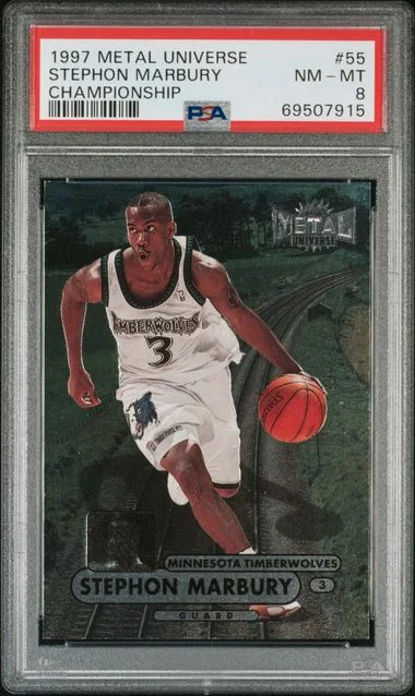 1997-98 SkyBox Metal Universe Stephon Marbury Championship #55 card image