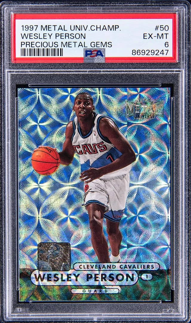1997-98 SkyBox Metal Universe Wesley Person Championship Precious Metal Gems (PMG) #50 card image
