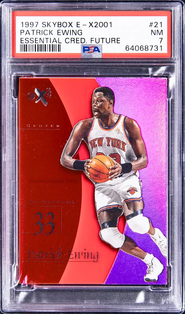 1997-98 SkyBox Patrick Ewing E-X2001 Essential Credential Future #21 card image