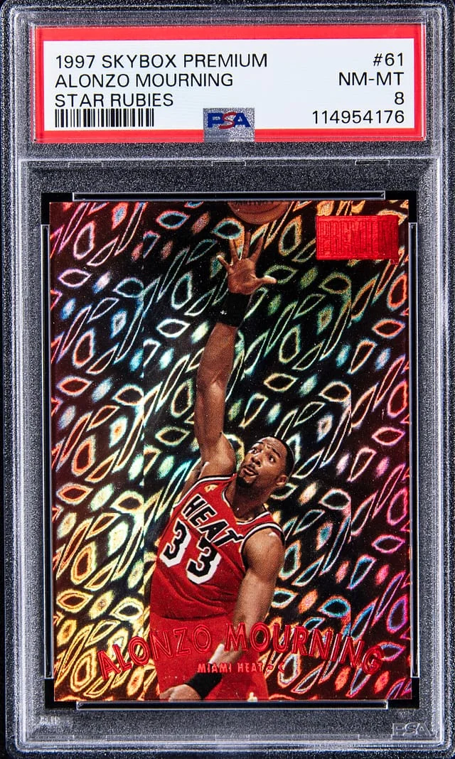 1997-98 SkyBox Premium Alonzo Mourning Star Rubies #61 card image