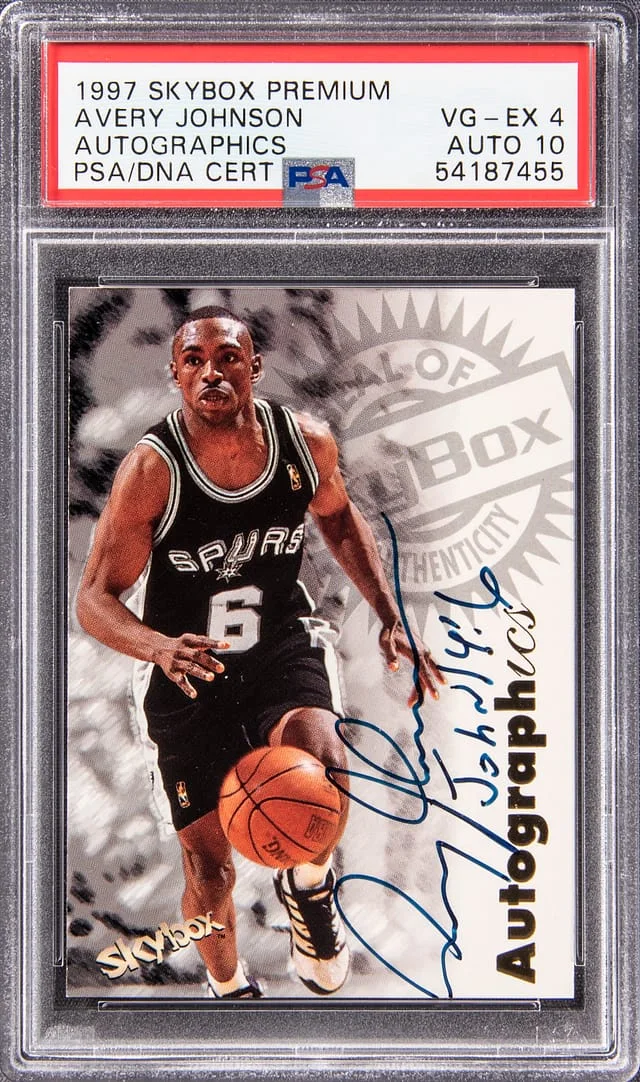 1997-98 SkyBox Premium Autographics Avery Johnson #no-number card image