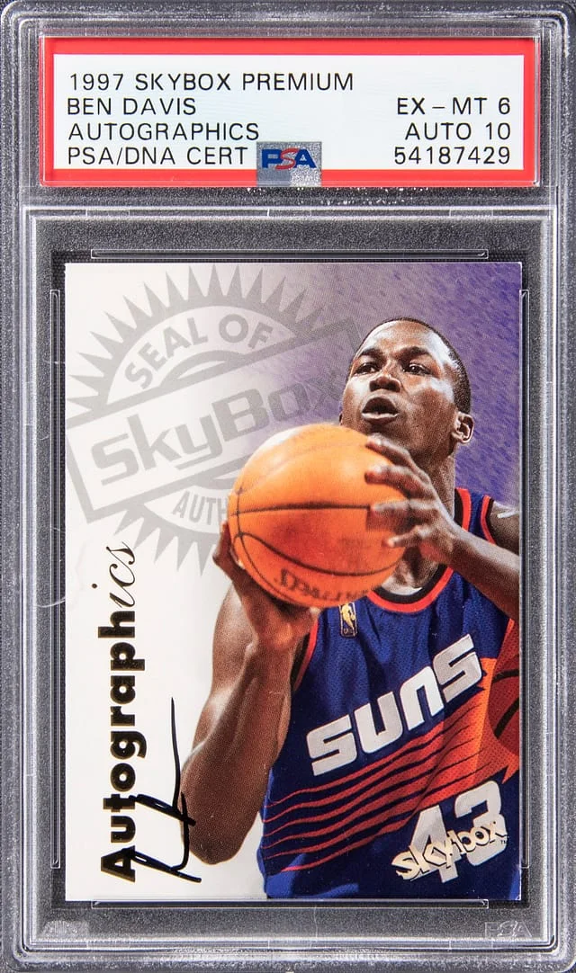 1997-98 SkyBox Premium Autographics Ben Davis #no-number card image
