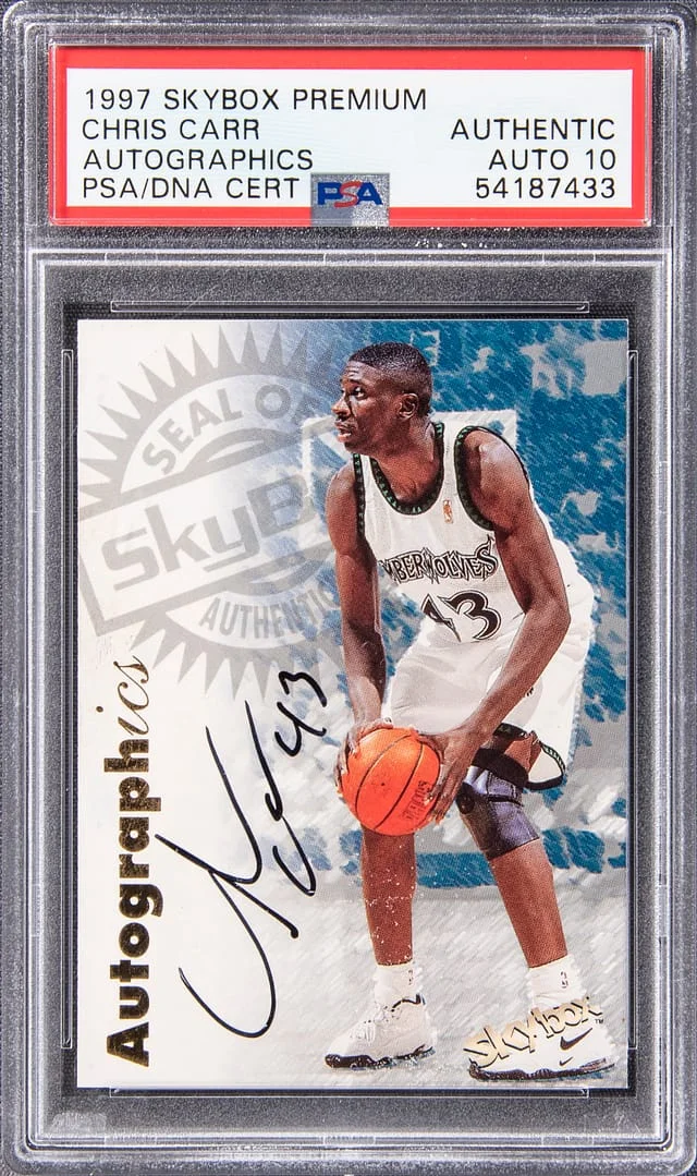 1997-98 SkyBox Premium Autographics Chris Carr #no-number card image