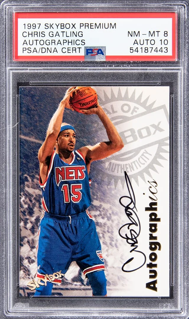 1997-98 SkyBox Premium Autographics Chris Gatling #no-number card image
