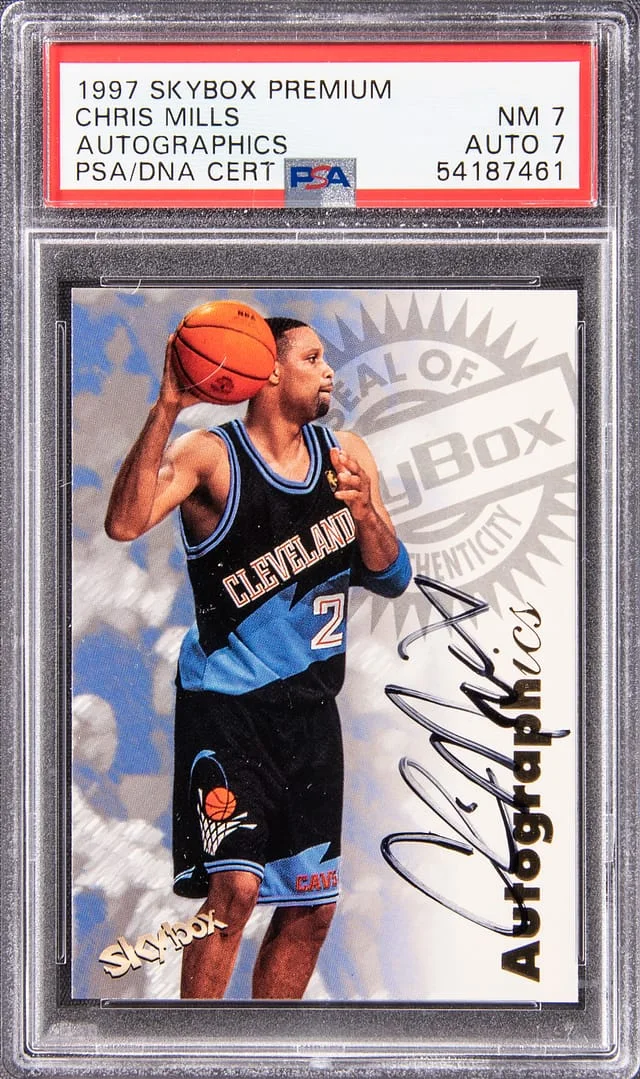 1997-98 SkyBox Premium Autographics Chris Mills #no-number card image