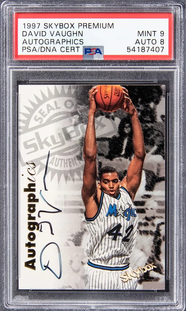 1997-98 SkyBox Premium Autographics David Vaughn #no-number card image