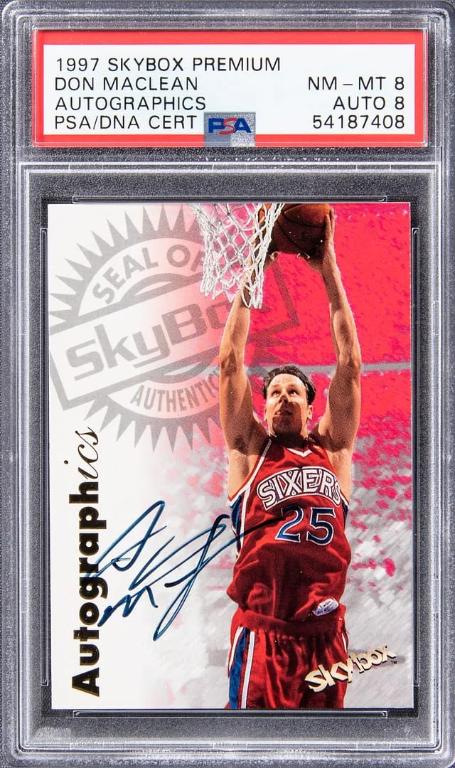 1997-98 SkyBox Premium Autographics Don MacLean #no-number card image
