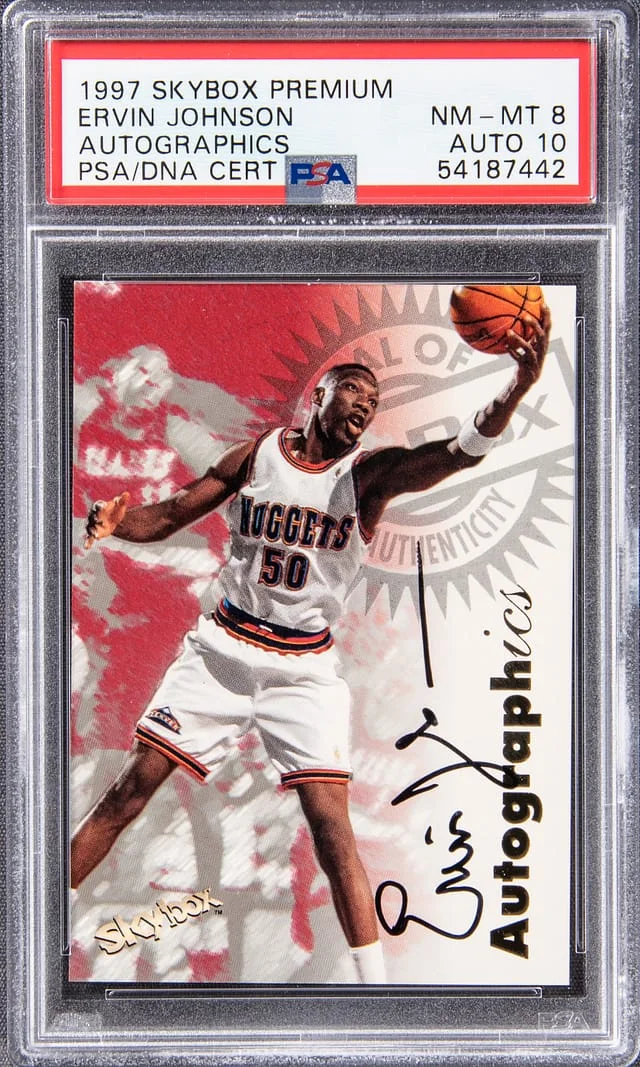 1997-98 SkyBox Premium Autographics Ervin Johnson #no-number card image