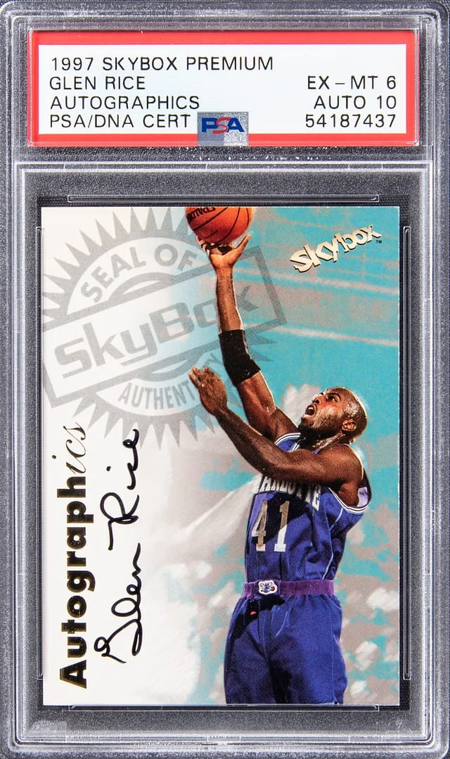 1997-98 SkyBox Premium Autographics Glen Rice #no-number card image