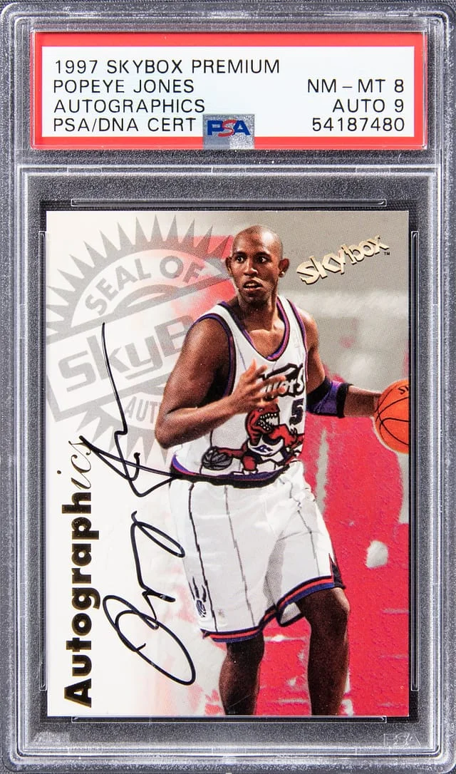 1997-98 SkyBox Premium Autographics Popeye Jones #no-number card image