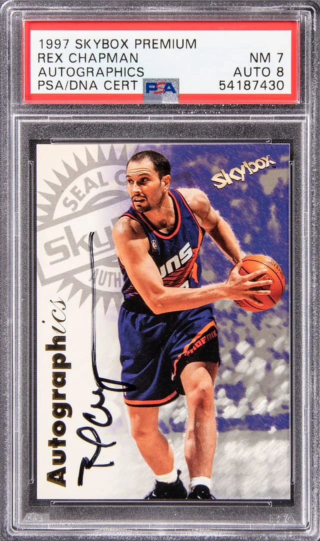 1997-98 SkyBox Premium Autographics Rex Chapman #no-number card image