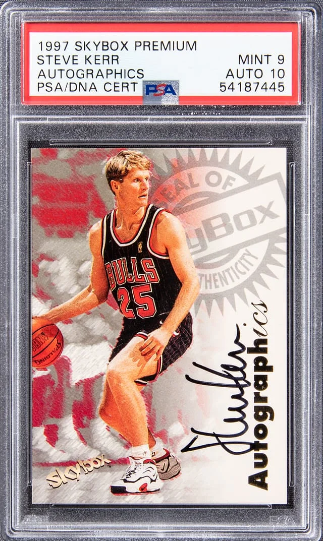 1997-98 SkyBox Premium Autographics Steve Kerr #no-number card image