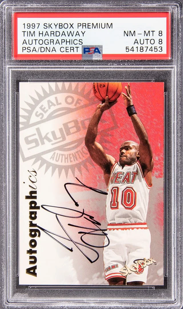 1997-98 SkyBox Premium Autographics Tim Hardaway #no-number card image