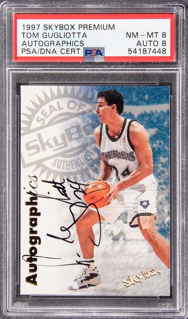 1997-98 SkyBox Premium Autographics Tom Gugliotta #no-number card image
