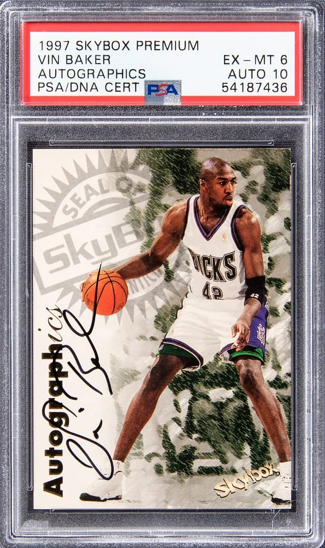 1997-98 SkyBox Premium Autographics Vin Baker #no-number card image