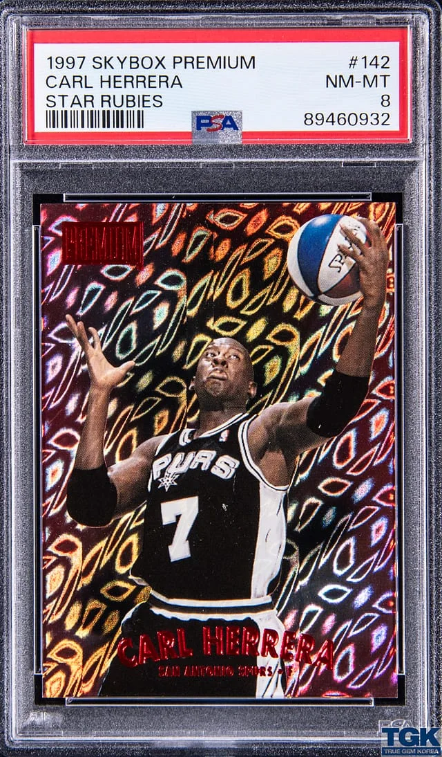 1997-98 SkyBox Premium Carl Herrera Star Rubies #142 card image