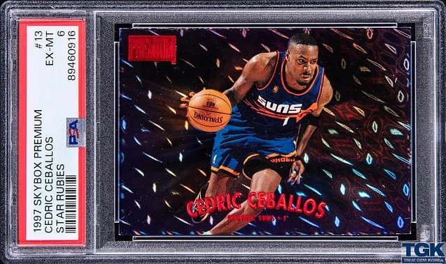 1997-98 SkyBox Premium Cedric Ceballos Star Rubies #13 card image