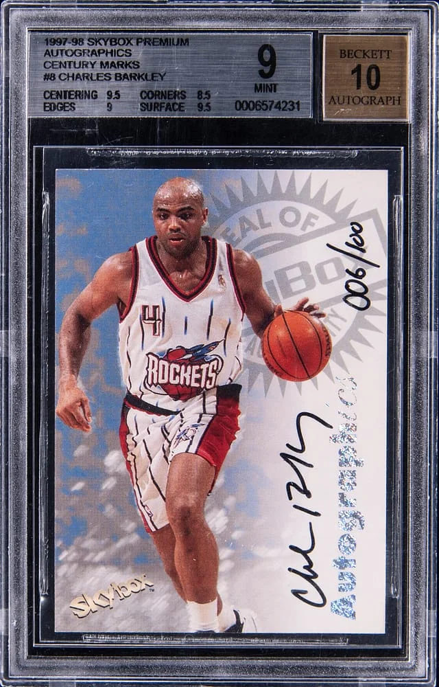1997-98 SkyBox Premium Charles Barkley Autographics #8 card image