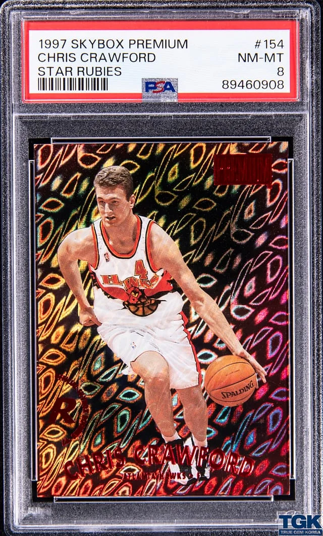 1997-98 SkyBox Premium Chris Crawford Star Rubies #154 card image