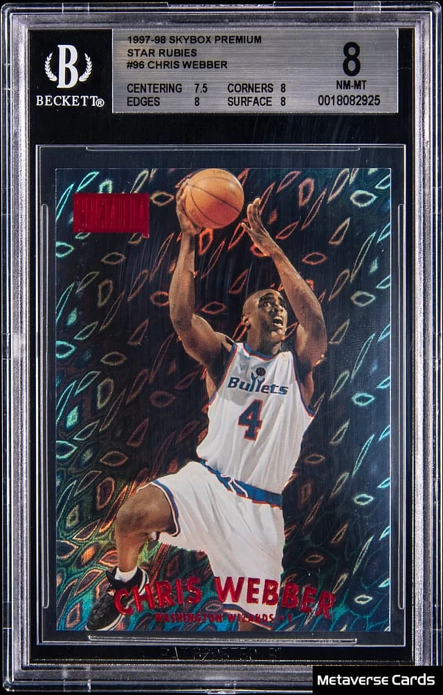 1997-98 SkyBox Premium Chris Webber Star Rubies #96SR card image