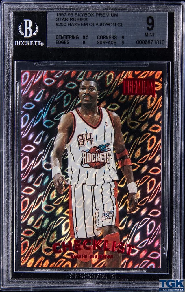 1997-98 SkyBox Premium Hakeem Olajuwon Star Rubies #250 card image