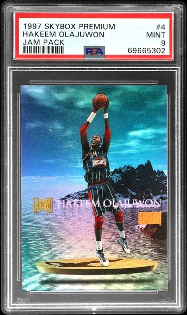 1997-98 SkyBox Premium Hakeem Olajuwon Jam Pack #4 card image