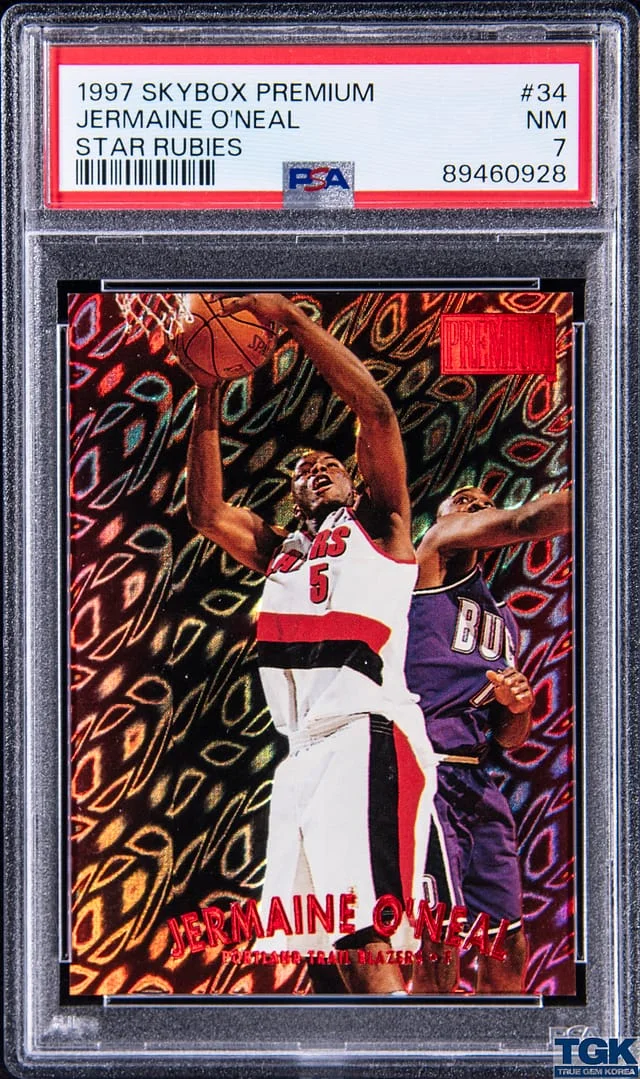 1997-98 SkyBox Premium Jermaine O'Neal Star Rubies #34 card image
