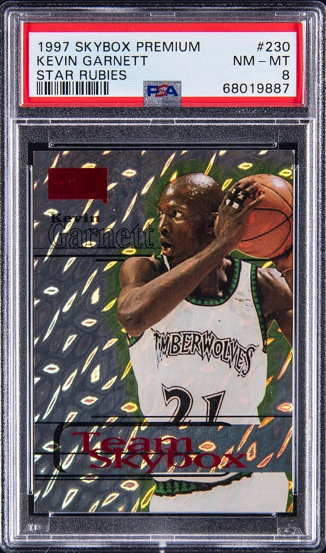 1997-98 SkyBox Premium Kevin Garnett Star Rubies #230 card image