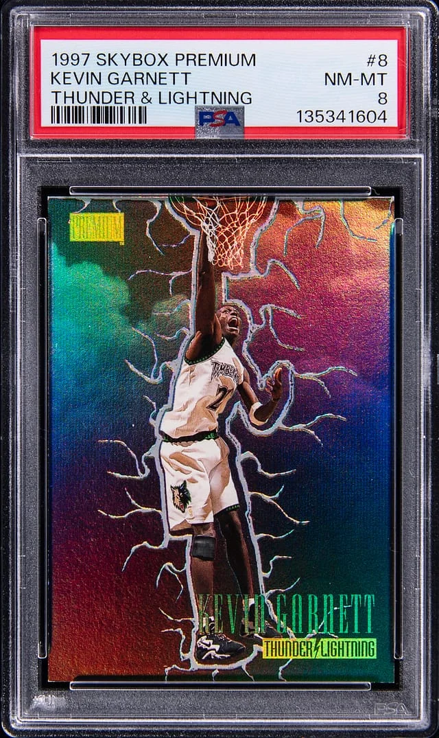 1997-98 SkyBox Premium Kevin Garnett Thunder & Lightning #8 card image