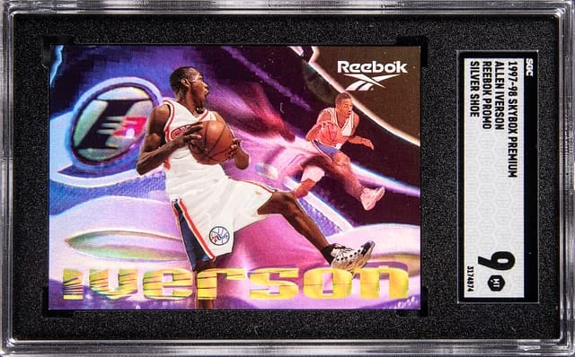 1997-98 SkyBox Premium Reebok Promo Silver Shoe Allen Iverson #no-number card image