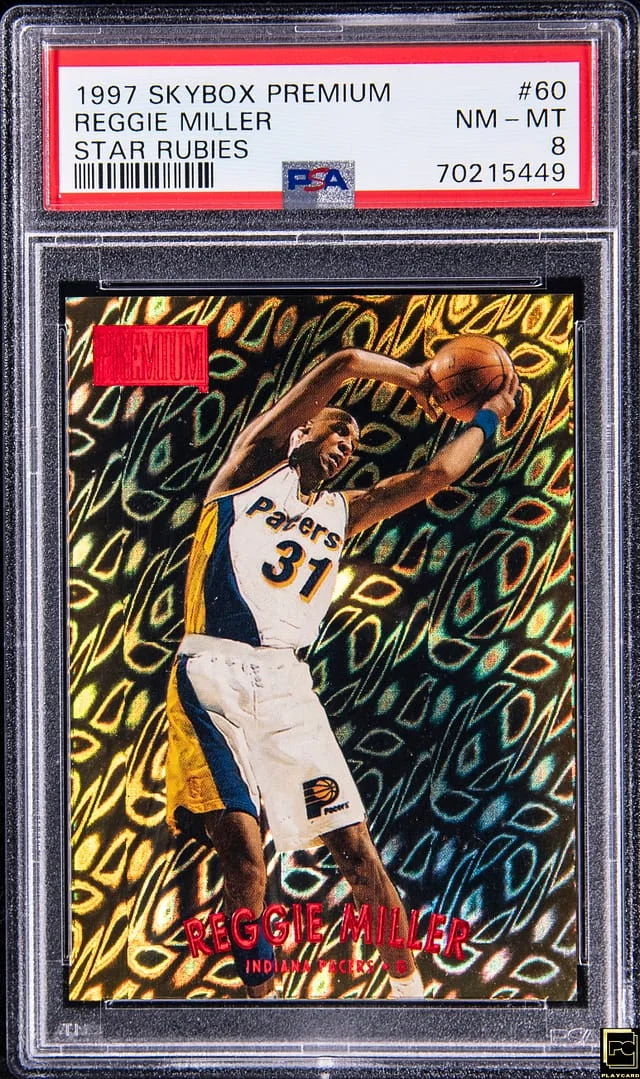 1997-98 SkyBox Premium Reggie Miller Star Rubies #60 card image