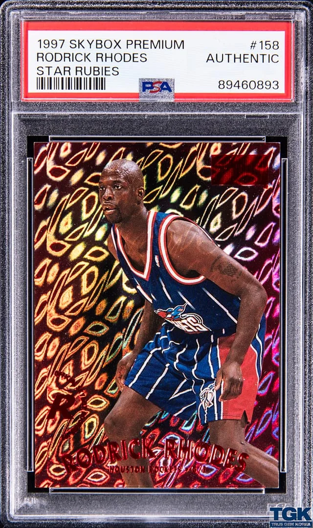 1997-98 SkyBox Premium Rodrick Rhodes Star Rubies #158 card image