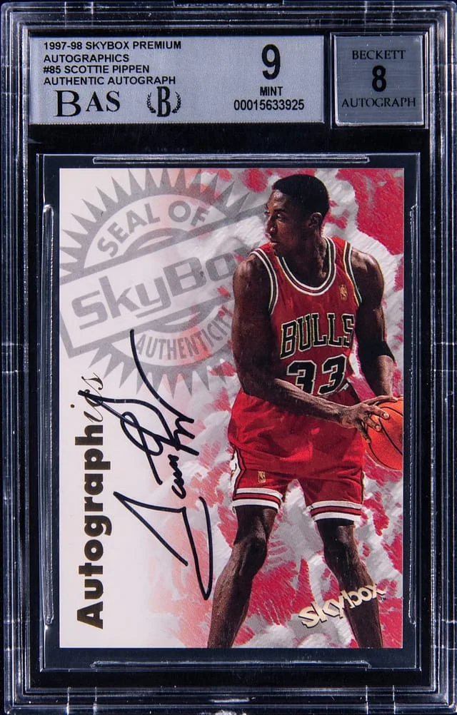 1997-98 SkyBox Premium Scottie Pippen Autographics #85 card image