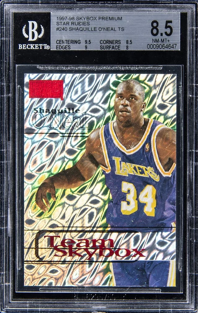 1997-98 SkyBox Premium Shaquille O'Neal Star Rubies Team SkyBox #240 card image