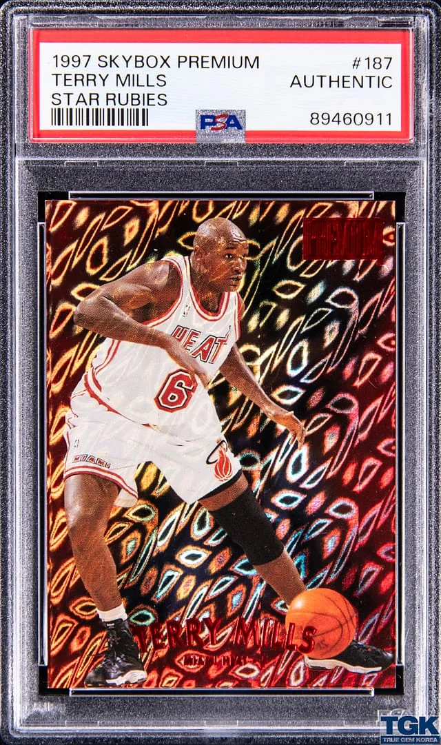 1997-98 SkyBox Premium Terry Mills Star Rubies #187 card image