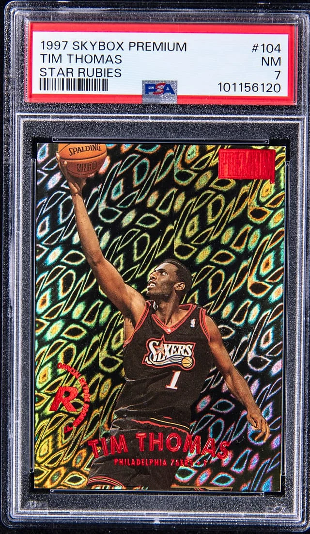 1997-98 SkyBox Premium Tim Thomas Star Rubies #104 card image