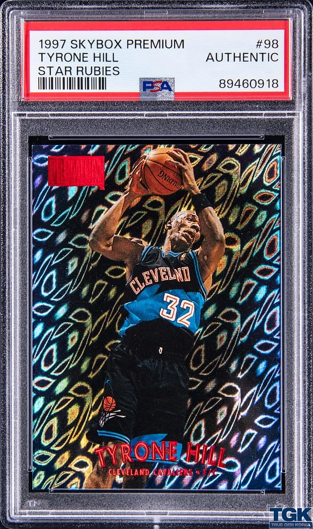 1997-98 SkyBox Premium Tyrone Hill Star Rubies #98 card image