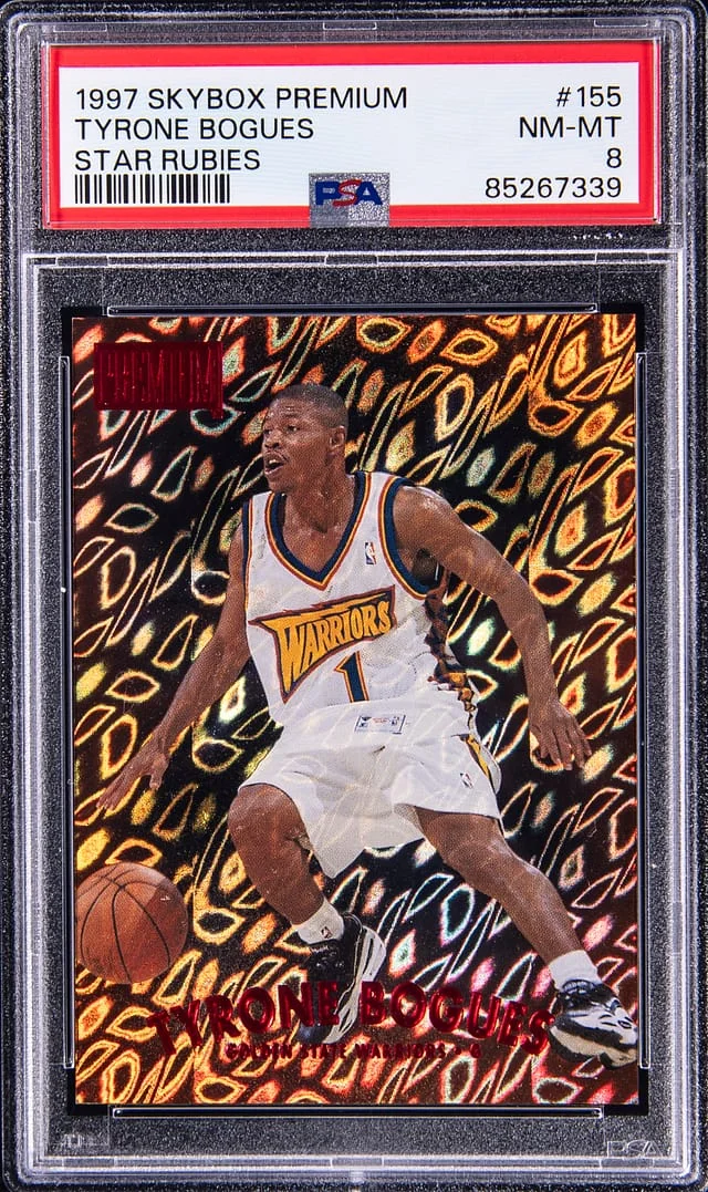 1997-98 SkyBox Premium Tyrone (Muggsy) Bogues Star Rubies #155 card image