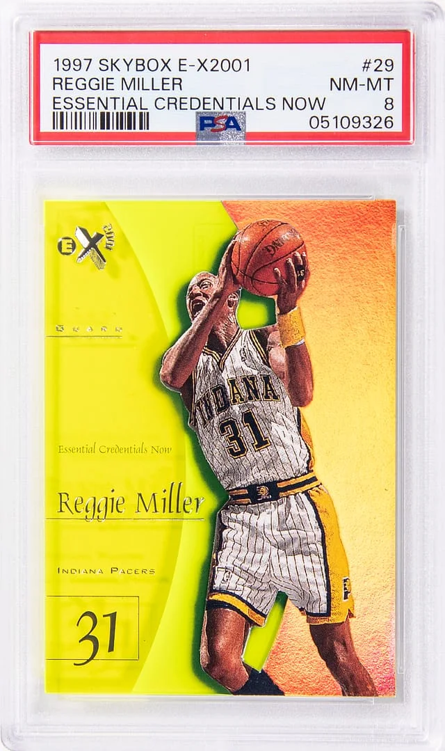 1997-98 SkyBox Reggie Miller E-X2001 Essential Credentials Future #29 card image