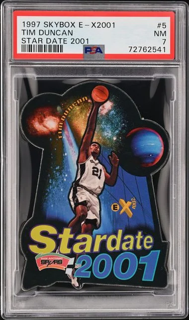 1997-98 SkyBox Tim Duncan E-X2001 Star Date 2001 #5 card image
