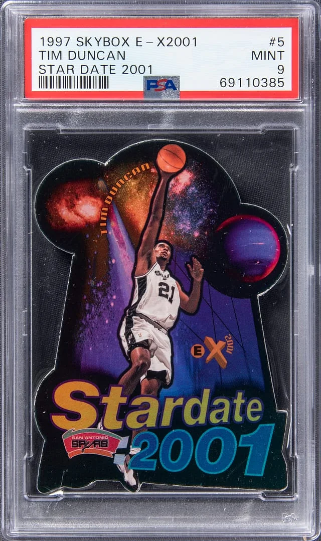 1997-98 SkyBox Tim Duncan E-X2001 Star Date 2001 #5SD card image