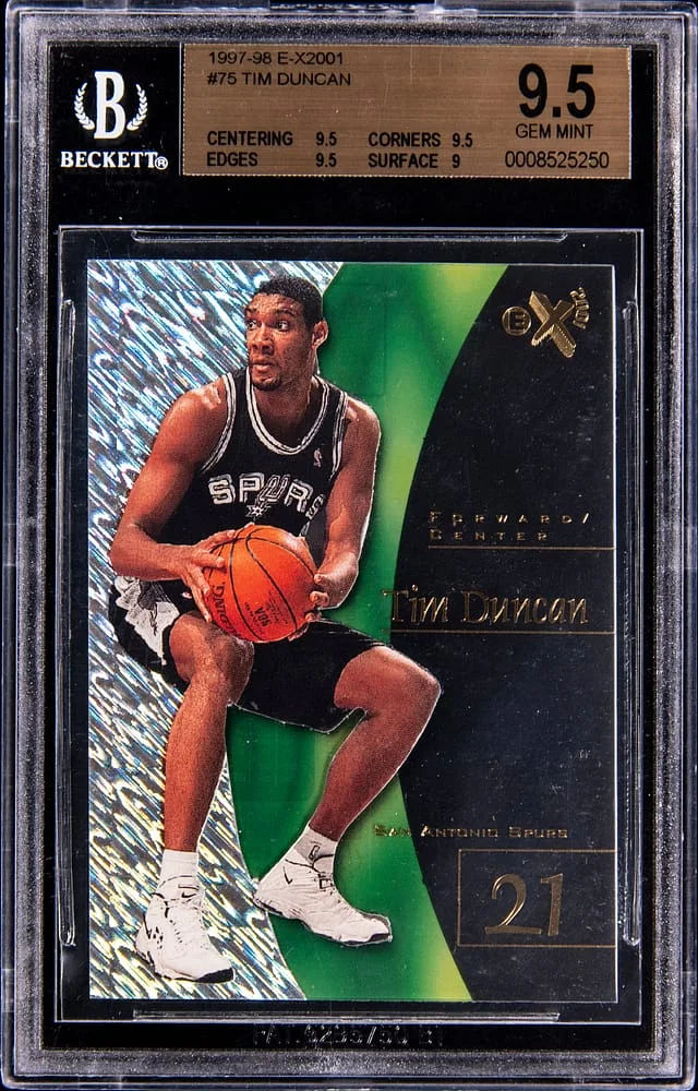 1997-98 SkyBox Tim Duncan E-X2001 #75 card image
