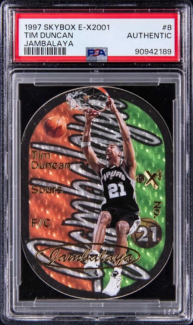 1997-98 SkyBox Tim Duncan E-X2001 Jambalaya #8 card image