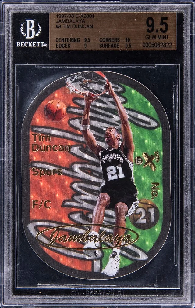 1997-98 SkyBox Tim Duncan E-X2001 Jambalaya #8JB card image