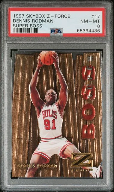 1997-98 SkyBox Z-Force Dennis Rodman Super Boss #17 card image